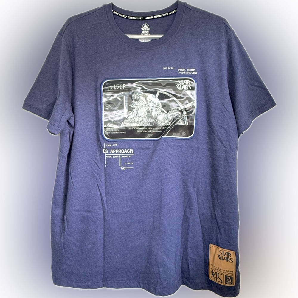 Disney Parks Star Wars 45th Anniversary Holographic T-Shirt Size Medium